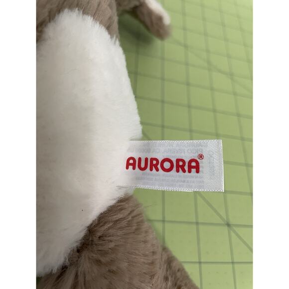 Aurora Flopsie Gemini Goat Plush Brown Huggable Lovey Stuffed Animal 12 Inch - Picture 8 of 12